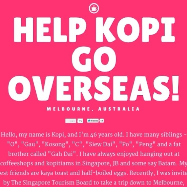 Please help our beloved Kopi go overseas! :D