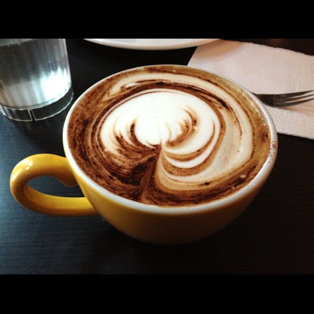 Breakfast Cappuccino at The Book Cafe