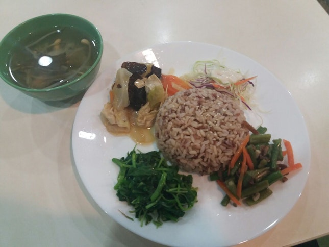 Organic Brown Rice With 3 Side Dishes And Soup