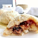 Baked Barbecued Pork Bun with Almond Flake