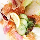 A Very Festive Looking Sashimi Salad
