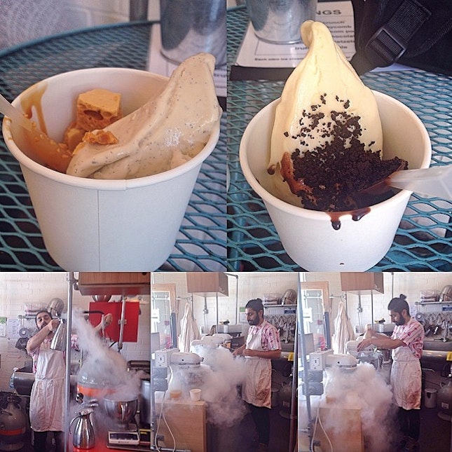 Having liquid nitrogen frozen #ice cream at Chin Chin Labs in #Camden - credit to @likefoolsinlove #food #foodstagram