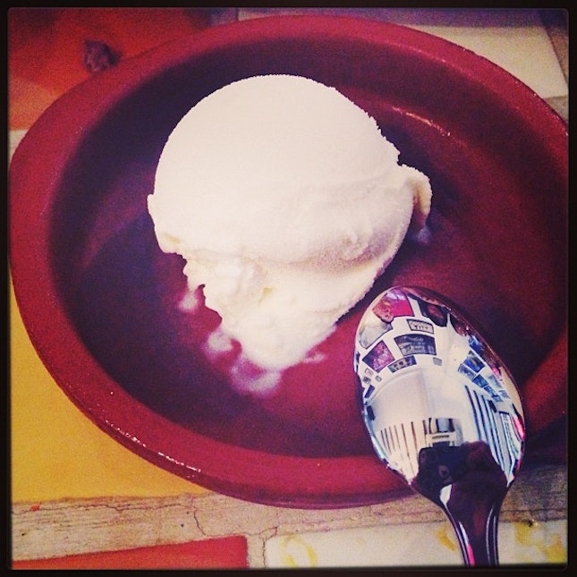 Tapas Saturday 7 at Los Primos: homemade ice cream.