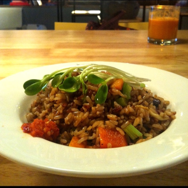 Fried Brown Rice, $7.80