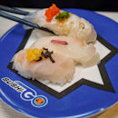 Welcoming Spring, with the latest Sushi-GO spring creations with 5 picturesque sushi made with Tai (鯛), aka Japanese Sea Bream, and special toppings like pickled Sakura (cherry blossom).