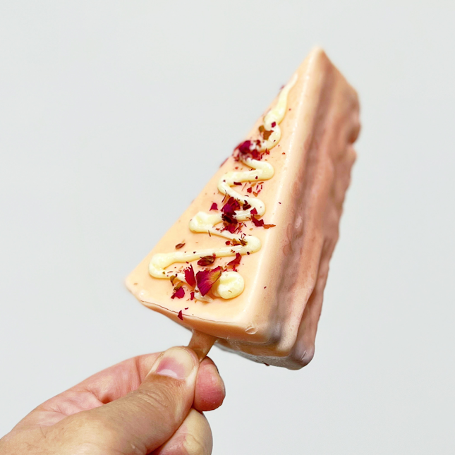 Lychee Rose Cake Popsicle