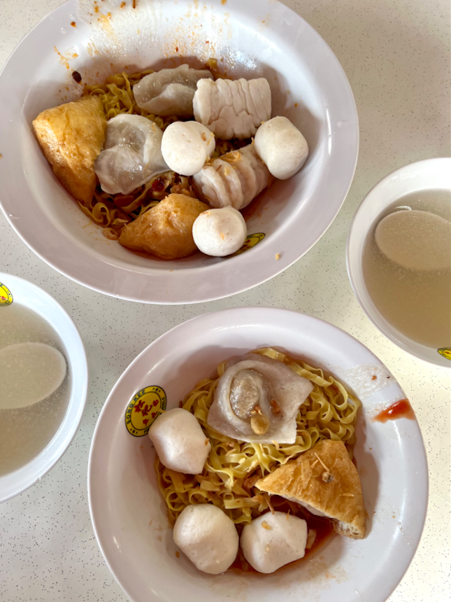 Fishball Noodles ($5 for small, $9 for large)