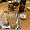 In-house bread and Golden Bull Cabernet Sauvignon ($49++ for the bottle)