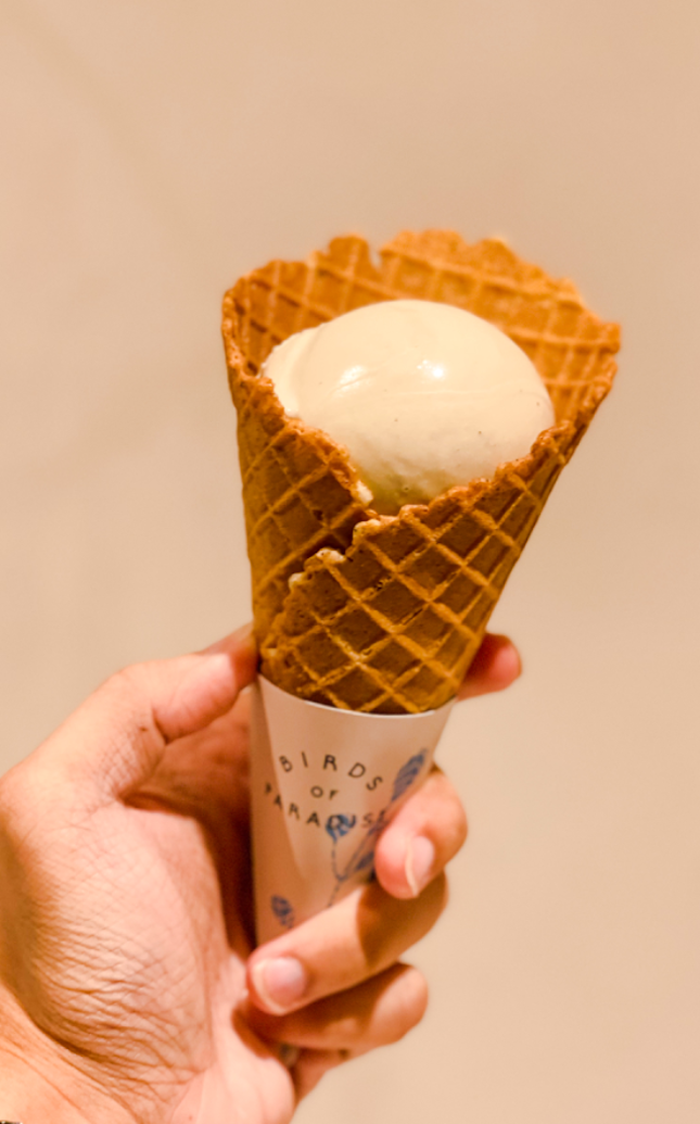 Earl Grey and Lemongrass Gelato with Thyme Cone
