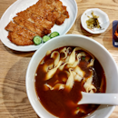 Guan Miao noodles in beef broth + pork chop