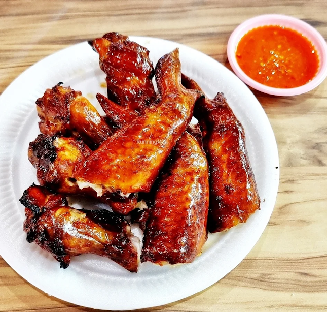 Chicken Wings (SGD $1.40 per piece) @ Geylang Bahru BBQ.