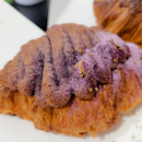 Double - baked taro mochi croissant