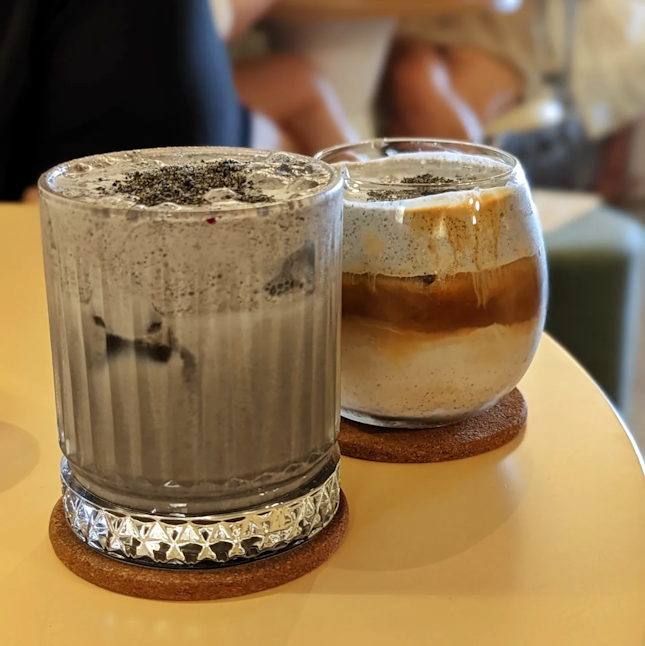 Black sesame lattes