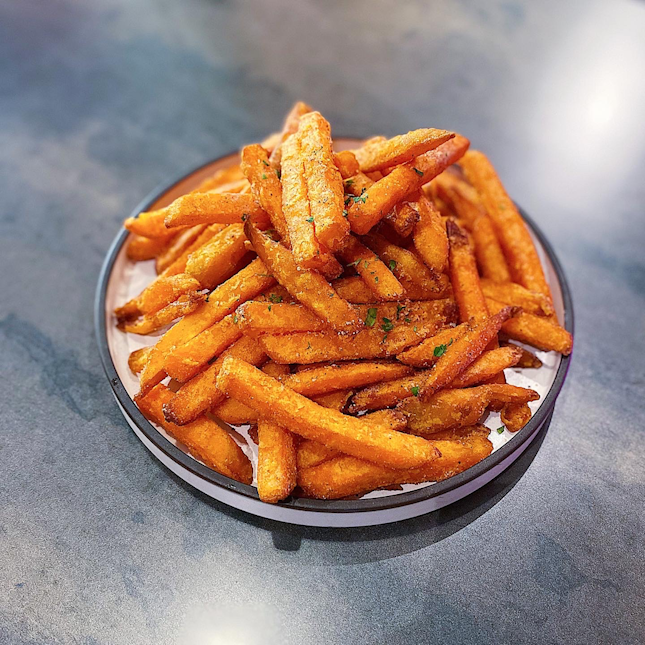 Sweet potato fries with sour plum powder ($9.90).