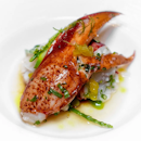 Marinated Canadian Lobster in Shikwasa (Okinawan lime) with Asparagus