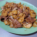 Fried Mee Hoon Kueh ($7.80) w Pig Liver ($1)