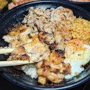 Grilled Chicken + Sukiya Beef combo bowl set ($16.80)
