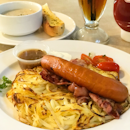 Rosti With Bacon And BBQ  Sausage @BuddyHoagies_sg | 170 Bukit Timah Road | Bukit Timah Shopping Centre #B1-05.