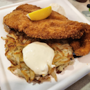 Rosti with dory fish and chips