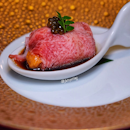 Sea Urchin Rolled in Kagoshima A5 Wagyu Beef with Oscietra Caviar
