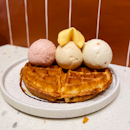 Nian Gao Waffle with Ice Cream