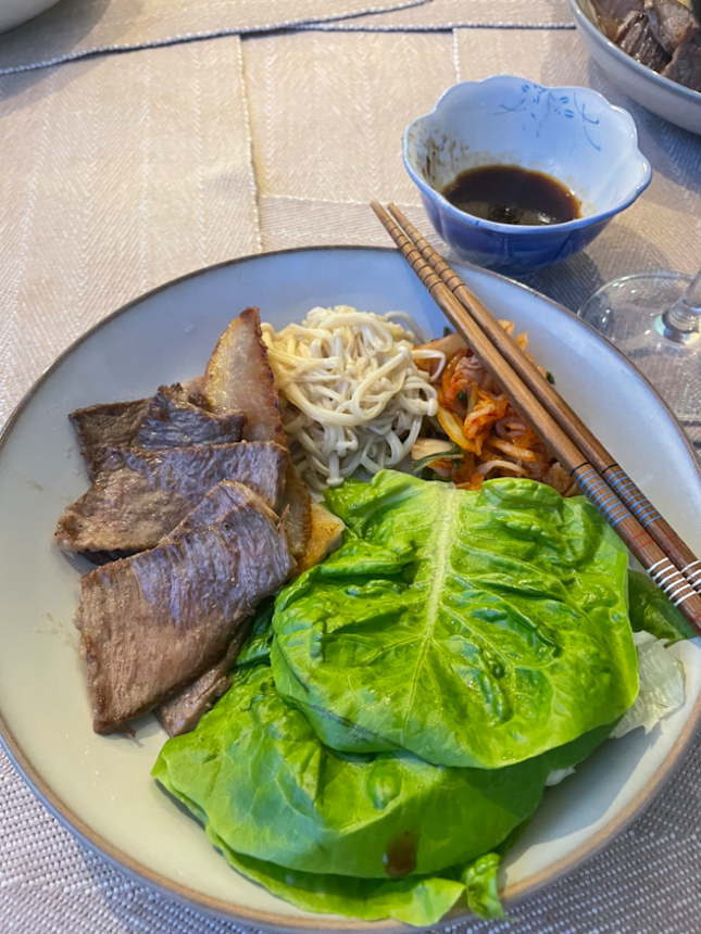 Korean Beef & Pork Wraps 