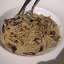Sauteed wild mushroom pasta 12.3nett upgrade cream sauce 1.5nett