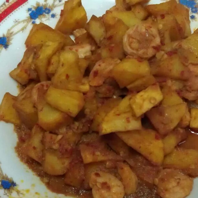 Potato Chilli With Prawn