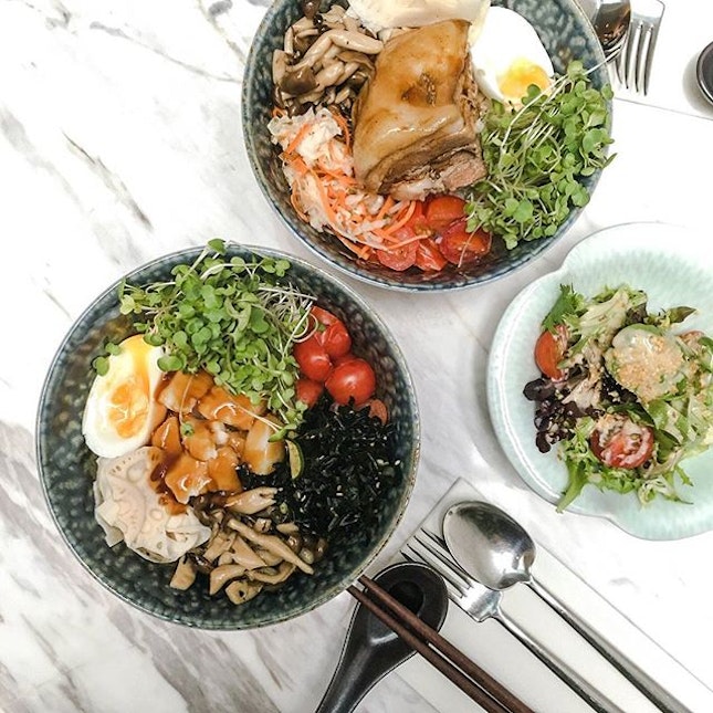 Finally made my way down to @maymaysg for their healthy hearty lunch rice bowls!!