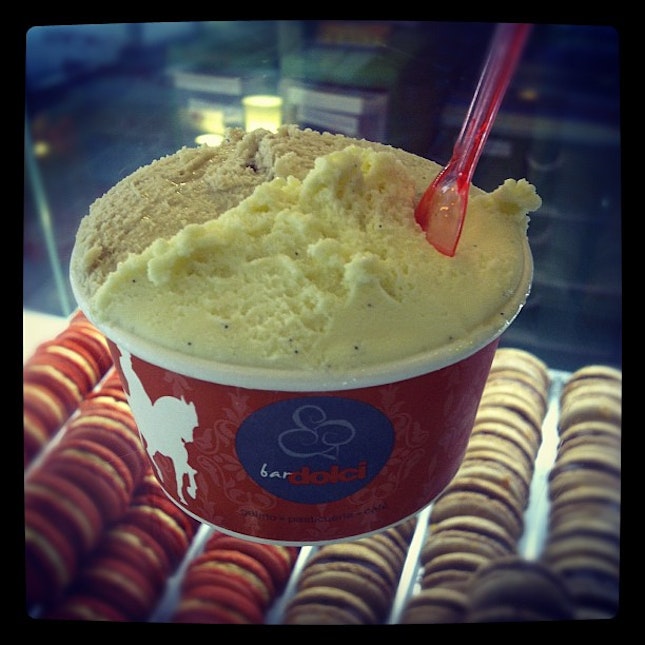 French vanilla + Tiramisu gelato of @bardolci!