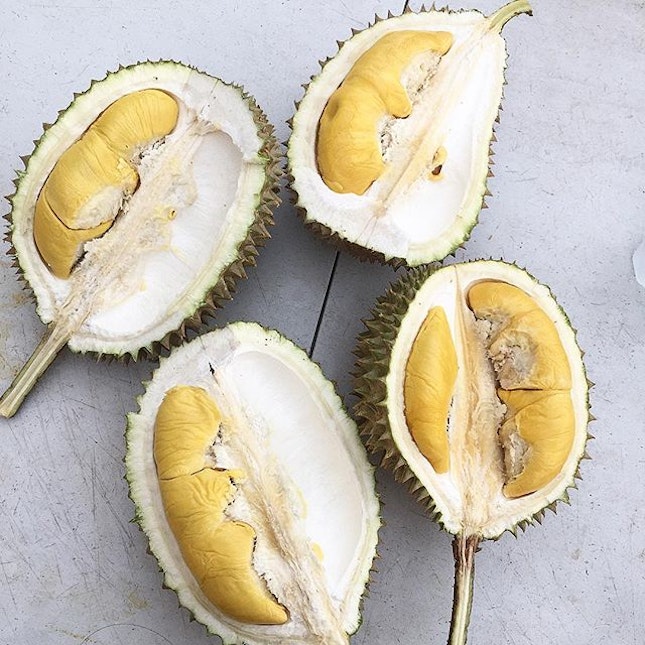 Indulging in #durians one last time.