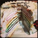 Thanks to Glin for the opportunity to challenge this rainbow crepe cake!