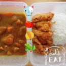 Bento 
Prohibited food XD 
Japanese curry chicken chop 
#throwback