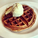 And to top it off, #classic #ice #cream #waffle !