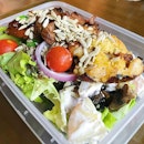 [ASIA SQUARE] Salad box at $9.90, super worth it cos you get to choose 2 mains, 5 toppings and 2 dressings!