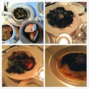Escargot, French onion soup, mussels in white wine, duck confit and chocolate lava cake #latergram #tgif #foodgasm #foodie #foodporn