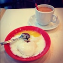 Chinese breakfast~ eggs & tea... Too hungry to wait for the toast >.<! #burpple