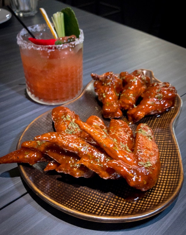 Buffalo Wings And Tom Yum Bloody Mary