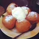 Sinful - Banana Fritter With Ice Cream & Maple Syrup #sweettooth #dessert