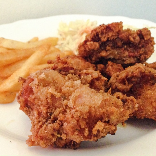 Southern Style Deep Fried Chicken with Slaw & Fries