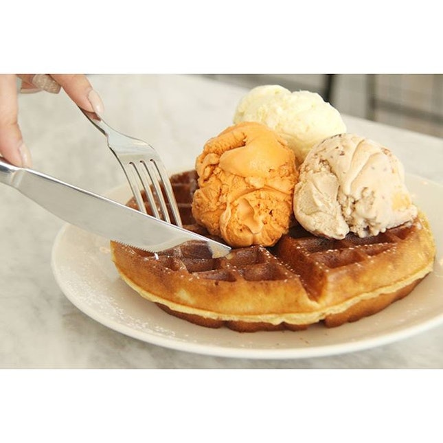 How about some ice cream and waffles to celebrate the end of the week?