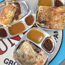 feeling very hungry and a little adventurous this morning so i went ahead and ordered 
1️⃣ Maggi (Mee) Prata 
2️⃣ Honey Prata 
3️⃣ Milo Prata 
@igsg #igsg #singapore #foodpornasia @burpple #burpple #setheats #eatoutsg #sgfood #foodsg #sgfoodie #singaporefood #singaporeeats #hawkerfood #hawkerfare #eatlocal #jiaklocal @sgfoodie @singaporeeats #breakfast #brunch #rotiprata #prata #alikhanrestaurant #flatlay