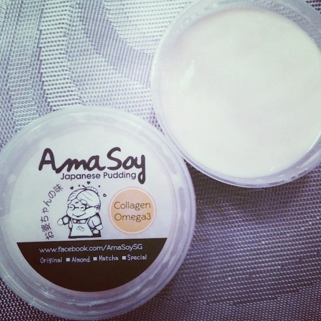 Ama Soy Japanese Pudding with collagen and omega3.