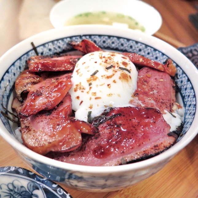 Glazed Duck With Onsen Egg [$14.80]