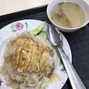 Chicken rice is the Singaporean staple - the crux is tender and moist chicken, with fluffy and fragrant rice.