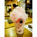 Flossy - Wow Berries (wild berries ice cream) infused with supercassis liquer, topped with cotton candy .
