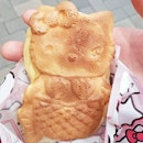 Pretty hello kitty mermaid shaped apple cream taiyaki from kurikoan (210 yen)!