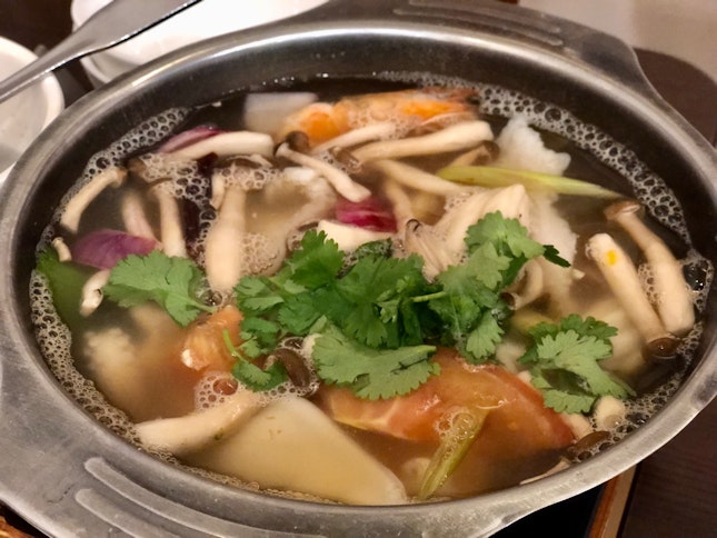Clear Tom Yum Seafood Soup