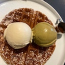 Double Scoop Icecream + Waffle