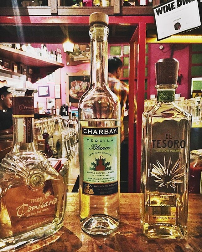 Tequila tasting happening at @cafeiguanasg.